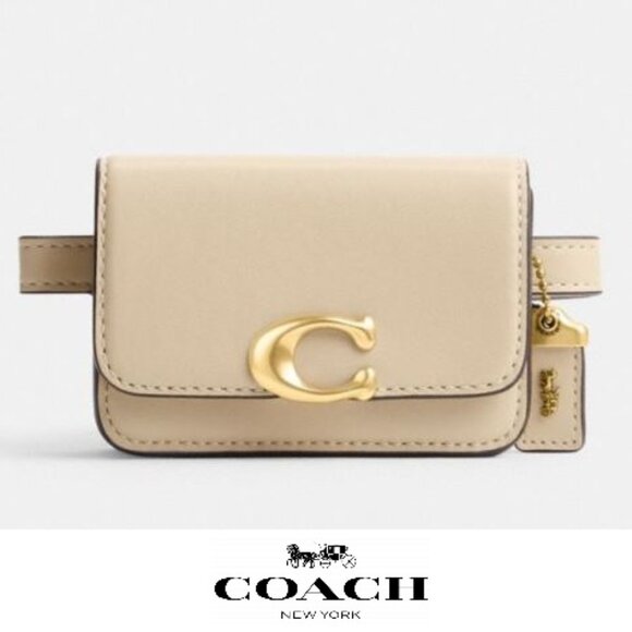 🥰 Coach Bandit Card Case Belt Bag Ivory - Picture 1 of 12